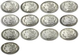 US 13pcs Morgan Dollars 18781893 CC Different Dates Mintmark craft Silver Plated Copy Coins metal dies manufacturing 257930588585101