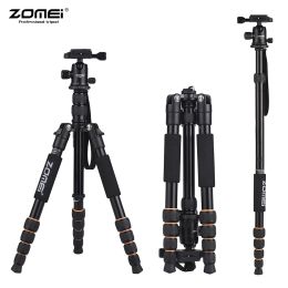 Monopods Zomei Camera Tripod Travel Portable Camera Tripod for Canon Nikon Sony Dslr Professional Camera Tripod Q100 Q111 Q555 Q666