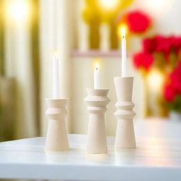 Candle Holders Vilead Nordic Ceramic Candlestick Home Decoration Holder House Room Table Decor Accessories Objects Wedding Living