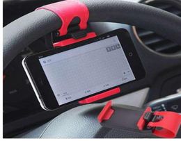 Car Holder Mini Air Vent Steering Wheel Clip Mount Cell Phone Mobile Holder Universal For iPhone Support Bracket Stand4871237