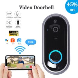 Doorbell Tuya Video Doorbell Remote Intercom HD 1080P Smart Life Wireless WiFi Low Power Door Bell