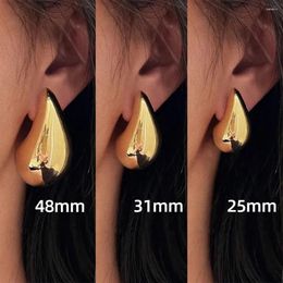 Dangle Earrings Modern Jewelry Gold Color Plated Chunky Dome Teardrop For Women Girl Gift Ear Accessories