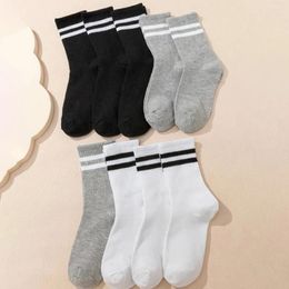 Men's Socks 9 Pairs Mid Length Parallel Bars Fashion Versatile Men Women Ankle Breathable High Quality Short