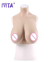 IVITA Original Artificial Silicone Breast Form Realistic Fake Boobs for Crossdresser Transgender Drag Queen Shemale Cosplay H220515693657