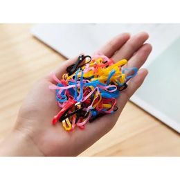 300 Pcs Disposable Rubber Bands Elastic Hair Ties Kids Girl Ponytails Holder for Braids Wedding Hairstyle School Office Supplies