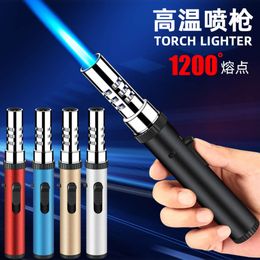 360 Degree Inversion Using Straight Flush Cigar Spray Gun Metal Portable Outdoor Barbecue Ingredient Iatable Lighter