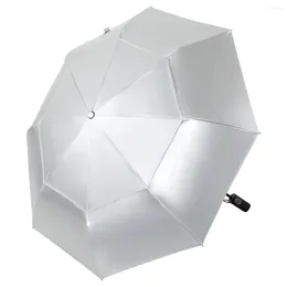 Umbrellas UV Protection Golf Umbrella Auto Open Vented Double Canopy Oversize 46inch Windproof Sun Rain