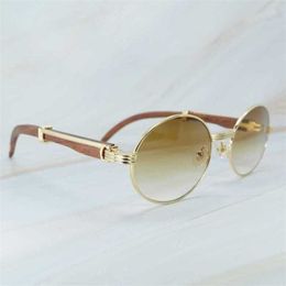 2024 10% OFF Luxury Designer New Men's and Women's Sunglasses 20% Off Retro Wood Mens Accessories Buffs Glasses Fashion Shades For Women Oval Eyewear Trending Product