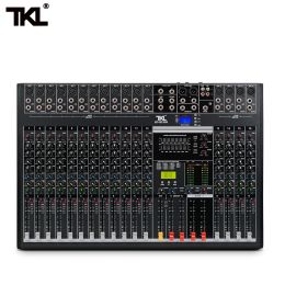 Accessories Tkl 16channel Professional Audio Mixer with Usb Dj Sound Mixing Console Bluetooth Aux Recording Stage Equipment