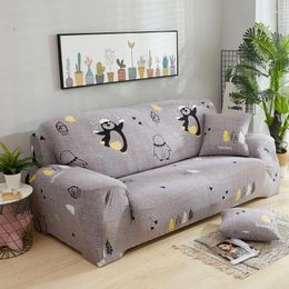 Chair Covers Elastic Plain Floral Printing Milk Silk Sofa Cover Stretch For Living Room Couch Protector 1/2/3/4 Seat F8488