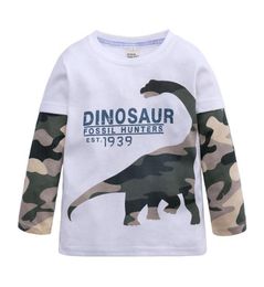 Baby Boys T Shirt kids Sweater boy Long Sleeve Tshirt Tops clothes cotton pullover Dinosaur Camouflage Autumn Children shirt6959322