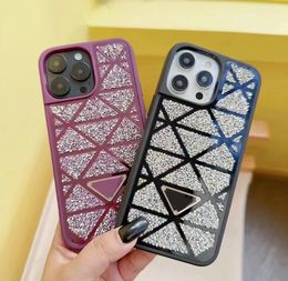 Luxury Glitter Phone Cases for iPhone 15 Promax 14 Pro 13 12 11 Fashion Designer Bling Sparkling Diamond iPhone Case