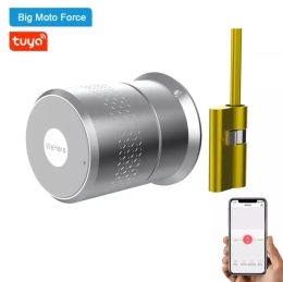 Lock M521 Big Motor Smart Lock Fingerprint Cylinder Tuya Bluetooth for Multipoint Mortise Lock Door 50100mm Thickess