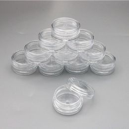 mini 3g ps plastic jar 3g Gramme pot 3ml sample jar cosmetic tiny containers for travel Make Up, Eye Shadow, Nails, Powder, Gems