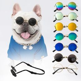 Dog Apparel 2024 Glasses Pet Vintage Round Cat Accessories Puppy Pos Props Decorations For Dogs Reflection Eyewear