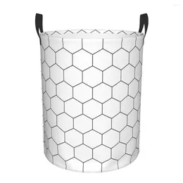 Laundry Bags Folding Basket Abstract Honeycombs Dirty Clothes Toys Storage Bucket Wardrobe Clothing Organizer Hamper