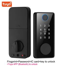 Lock For Tuya APP Smart Remote Control Fingerprint Password Locks Keyless Entry Front Door Lock Door Digital Bluetooth Lock Home