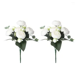 Decorative Flowers 2pcs Silk Indoor Or Outdoor Artificial For Wedding Decor Decoration Fake