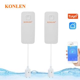 Detector WIFI Water Leak Sensor Flood Leakage Level Alarm Detector Tank Overflow Protection Tuya Smart Life App Home House Remote Control