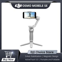 Microphones Dji Osmo Mobile Se Handheld Gimbal Stabiliser Selfie Tripod Om Se for Smartphone Magnetic Design Original