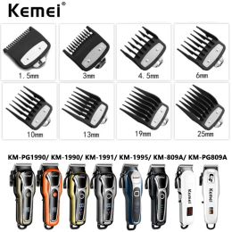 Trimmer 8pcs Professional Limit Comb Cutting Guide Combs 1.5/3/4.5/6/10/13/19/25mm Set for Km1990 Km809a Hair Clipper