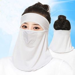 Scarves Neck Flap Sun Protection Face Cover Solid Color Womne Neckline Mask Men Fishing Gini Summer Sunscreen