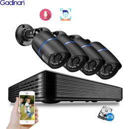 System CCTV H.265 + 5MP POE NVR Outdoor NVR Security Camera Kit Face Detection 5MP/2MP IP Camera Home Video Surveillance System