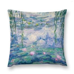 Pillow Water Lilies Claude Monet Fine Art Throw Christmas For Home Pillows Aesthetic