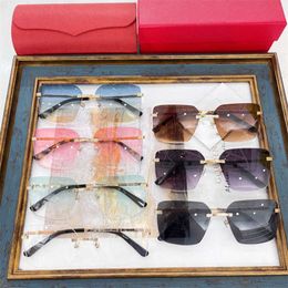 2024 Designer fashion New luxury designer types of Kajia personalized frameless gradient Sunglasses Chaoins net red sunglasses women ct0386