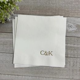 Party Supplies 50 Personalized Napkins Wedding Cocktail Beverage Paper Anniversary Custom Lu