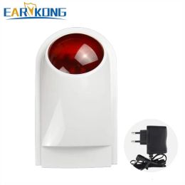 Kits 433mhz Wireless Strobe Siren Flash Led, Indoor / Outdoor Waterproof Work, Designed for Our Home Security Alarm System