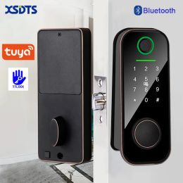 Lock Tuya TTLock Bluetooth Electronic Smart Door Lock With Biometric Fingerprint / Smart Card / Password / Key Unlock / USB Emergenc