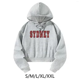 Women's Hoodies Womens Cropped Hoodie Simple Trendy With Hood Casual Clothes Pullover Crop For Workout Travel Street Daily Office