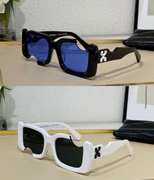 Square classic fashion OW40006 glasses polycarbonate plate notch frame 40006 sunglasses men and women white sunglasses with origin8628002