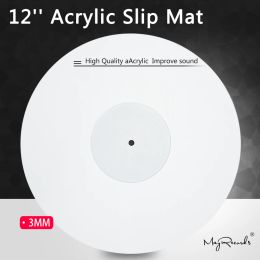 Accessories Hot Sale 12'' Acrylic Slip Mat for Phonograph Turntable Vinyl 3mm Antistatic Lp Mat 12 Inch Acrylic Pad Improve Sound Quality
