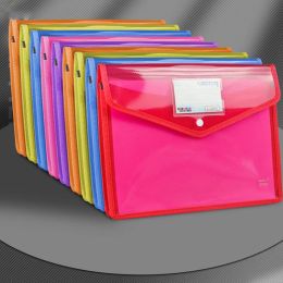 Folder A4 Thickendocument Bag Snap Button Bag Drawing Paper Simple Data File Painting Work Storage Bag Large Information Bag Stationery