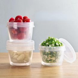 Storage Bottles Refrigerator Green Onion Drain Box Fresh Sealed Kitchen Vegetable Plastic Food