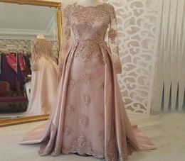 Arabic Musilm Evening Dresses Party Elegant for Women Dubai Caftans Saudi Arabian Long Sleveves Lace Vintage Prom Gowns4544463