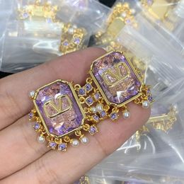 Designer Earrings Stud for Women Gold Diamonds Earring Hoop Pearl Earings Luxury Jewellery Womans Silver Studs Dangle Earing Des Boucles Oreilles