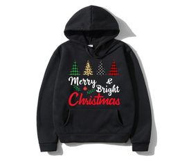 Winter Women Men Fleece Hoodies Sweatshirts Female Autumn Casual Sport Loose Street Wear Tops Christmas Tree English Letters Print9520598