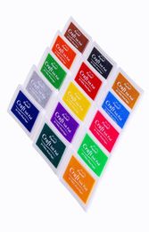 15 Colours Inkpad Handmade DIY Craft Oil Based Ink Pad Rubber Stamps Fabric Wood Paper Scrapbooking pad Finger Paint Wedding9804984