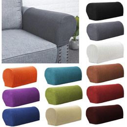 Chair Covers 2PCS/SET Fleece Premium Armrest Stretchy Sofa Couch Arm Protector Stretch To Fit
