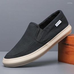 Casual Shoes 2024 Spring Summer Men's Canvas Low Top Slip On Korean Version Trend Shoes# 23045