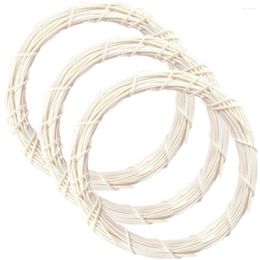 Decorative Flowers Round Rattan Wreath White Vine Wedding Ceremony Decorations For Making Garlands