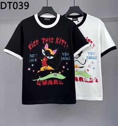 DSQ PHANTOM TURTLE Men's T-Shirts Mens Designer T Shirts Black White Cool T-shirt Men Summer Italian Fashion Casual Street T-shirt Tops Plus Size M-XXXL 6168