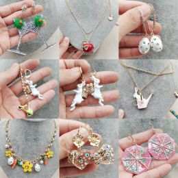 Earrings Cute Lovely Rabbit Flower Jewellery Earring For Women Fashion Accessories