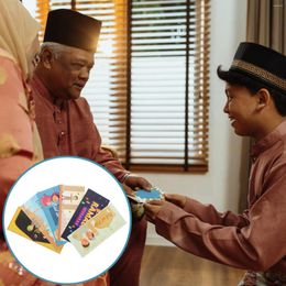 Gift Wrap 12 Pcs Cards Red Envelopes For Eid Festival Cash Unique Mubarak Packing Pattern Bills