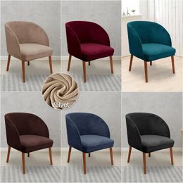 Chair Covers Velvet Cover Stretch Arc Back Dining Slipcovers Elastic Accent Curved Chairs House De Chaise Case