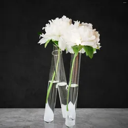 Vases Test Tube Vase With 3 Tubes Portable Flower Arrangement For Party Floral Table Dining Room Kitchen