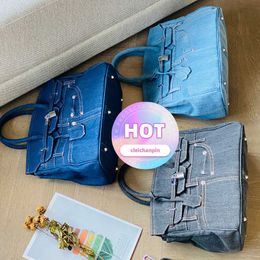 Designer Tote H New trendy brand parody pants pocket design large capacity bag Instagram popular denim handbag shoulder crossbody KNB9 B3Z7